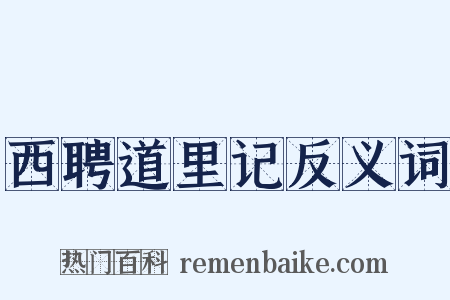西聘道里记反义词是什么意思的图片